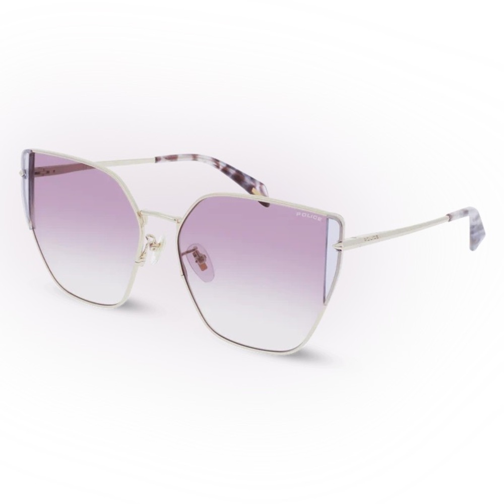 New! Police Violet Gradient Sunglasses SPLL38 594Y, Authentic